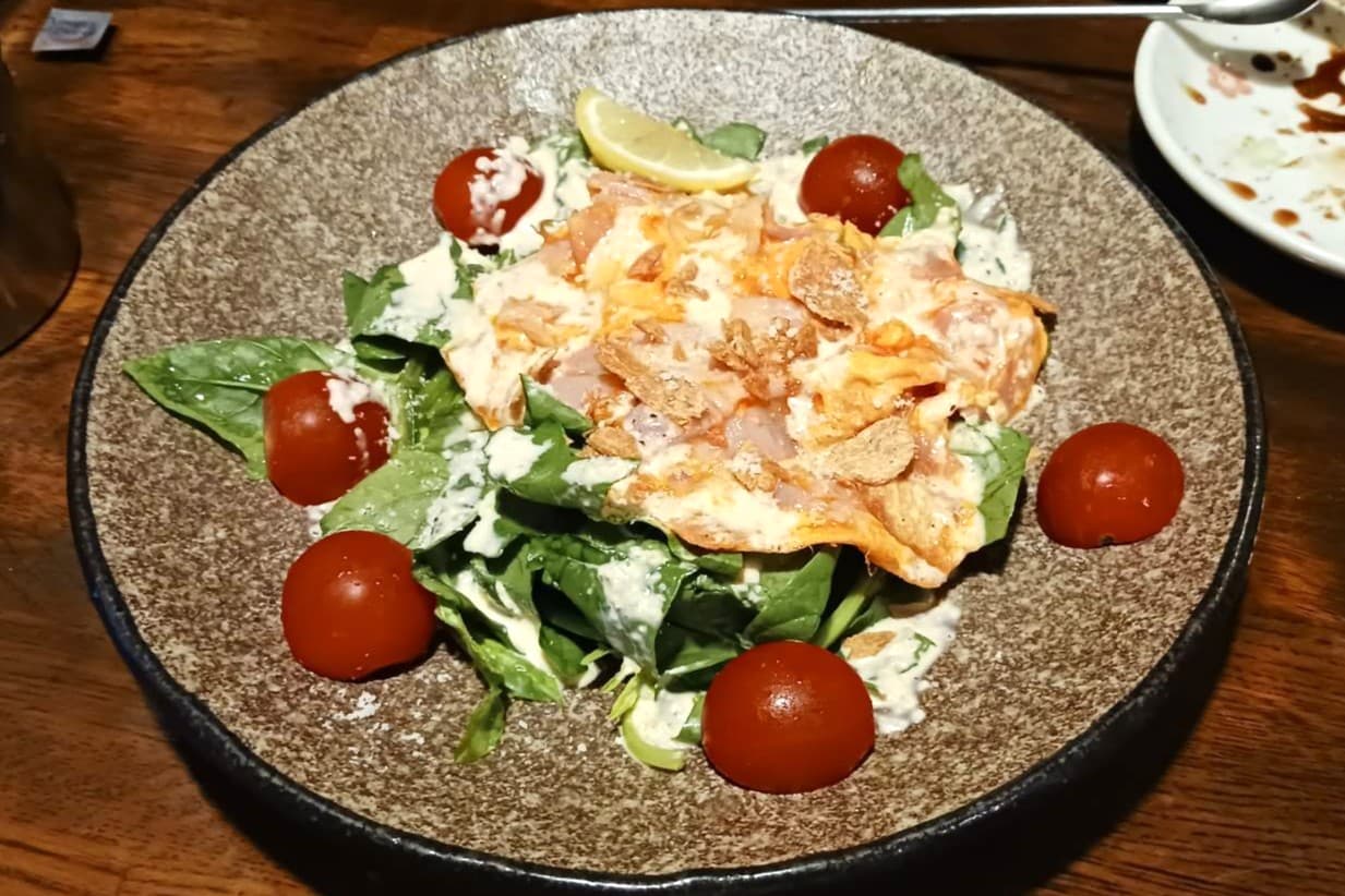 焼とり酒家 かご家 駒川店 ホウレンソウサラダ
